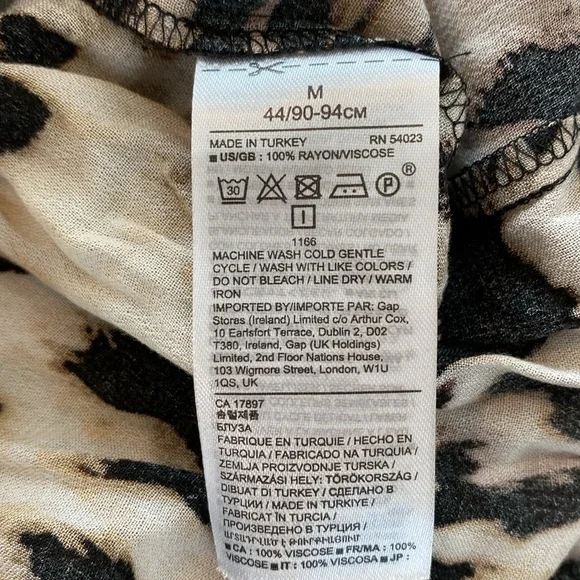 NWT Banana Republic Leopard Print Popover Blouse, Size M - Picture 14 of 14